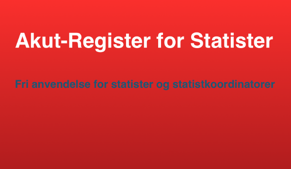 Tilmeld dig vores AKUTLISTE (Statister) Region Hovedstaden dask nyhed