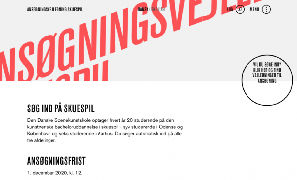 Vigtige ændringer vedr. optagelsesprøven på Scenekunstskolerne dask nyhed