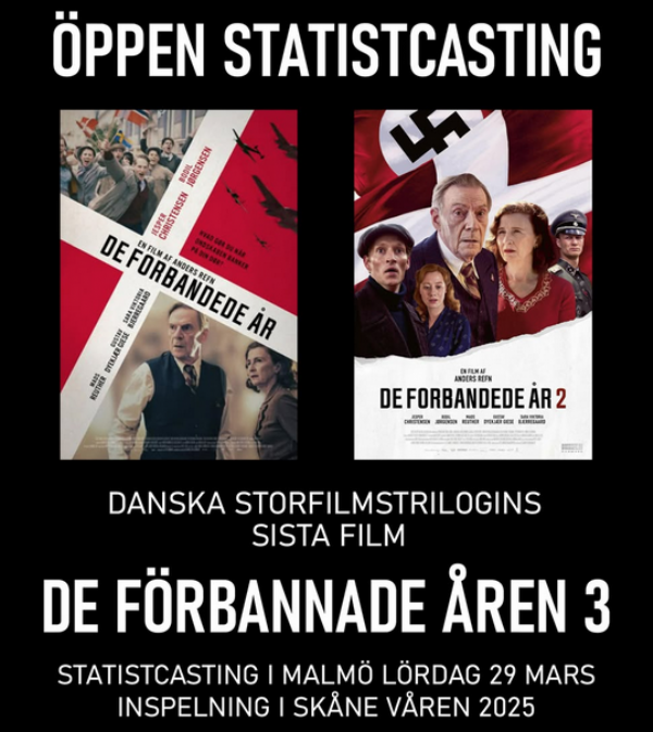 Statister sökes till dansk-svenska storfilmen: De förbannade åren 3 dask nyhed