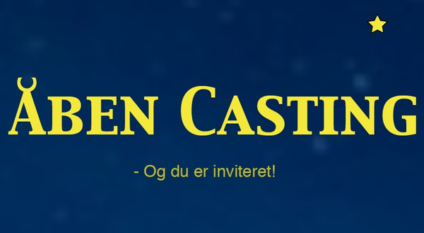 Dansk Skuespillerkatalog: Nyhedslister over casting og fra 2017